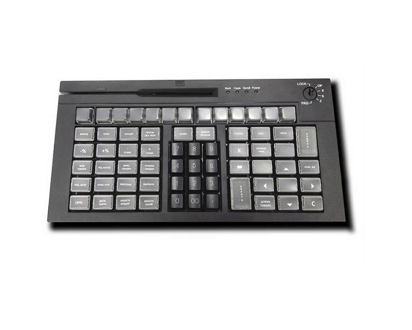 Программируемая клавиатура POScenter S67B черная с ридером магнитных карт на 3 дорожки