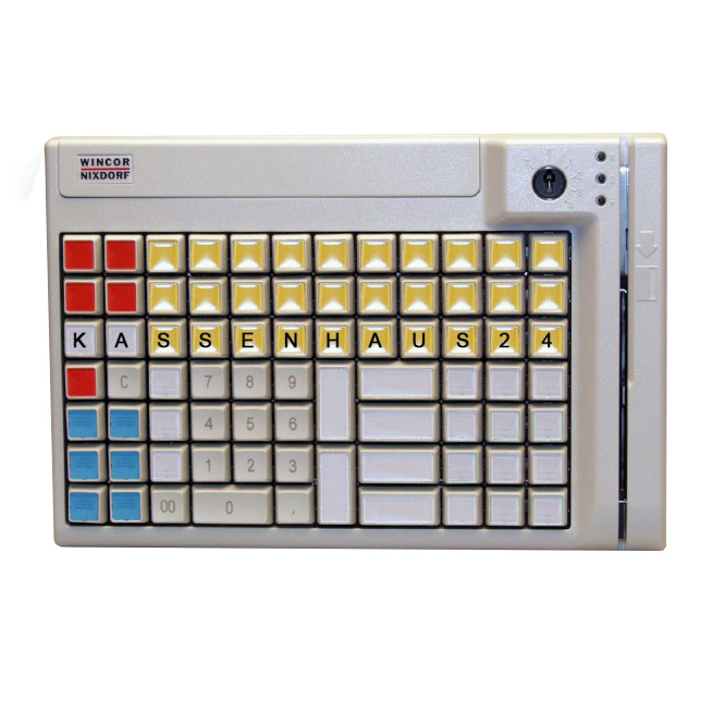 POS клавиатура Wincor Nixdorf TA-85, MSR, ключ, цвет белый, PS/2